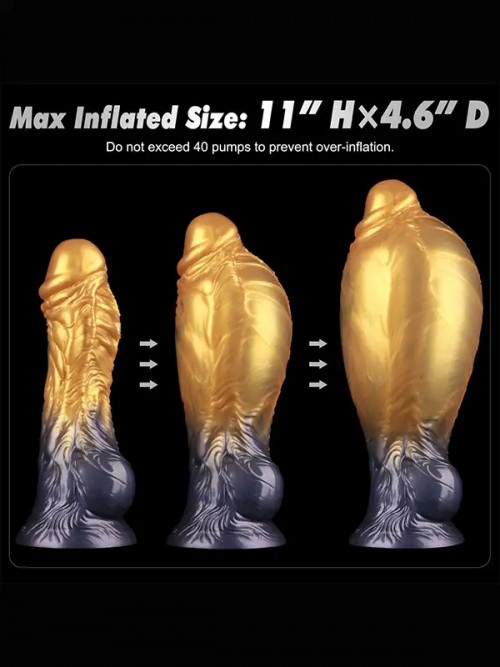 Lovetoy 8” Dual Density Silicone Şişirilebilir Monster Dildo 2