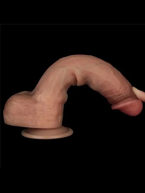 Lovetoy 9” Sliding Skin Pro Dual Layer Silicone Dong 23.7cm 4