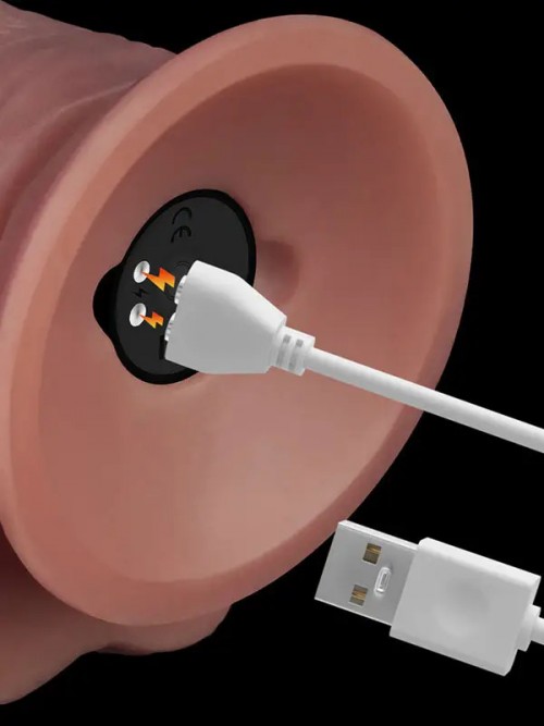 Lovetoy 9” Vibrating Dual Density Power Cock Şarjlı Titreşimli Dildo 23cm Ek Resim