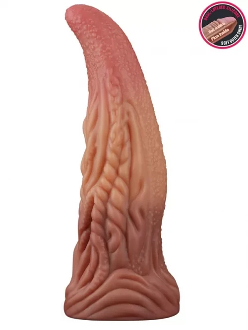 LoveToy Çift Katmanlı Platinyum Silikon Monster Dildo 25 cm 2