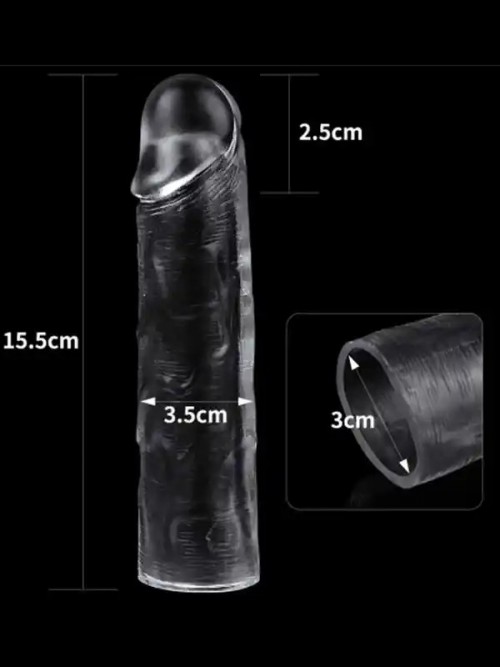 LoveToy Flawless Şeffaf Penis Kılıfı 2.5 cm Uzatmalı 2