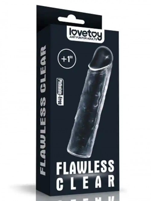 LoveToy Flawless Şeffaf Penis Kılıfı 2.5 cm Uzatmalı 5