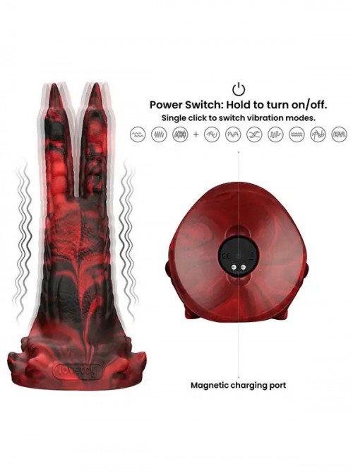 Lovetoy Savage Charm Double Claw Şarjlı Titreşimli Monster Dildo 3
