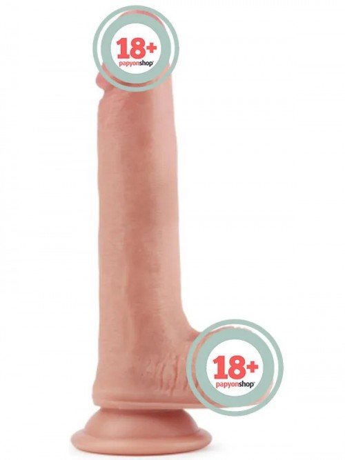 LoveToy Dual Layered Platinum Silicone Realistik Penis 20.5 cm