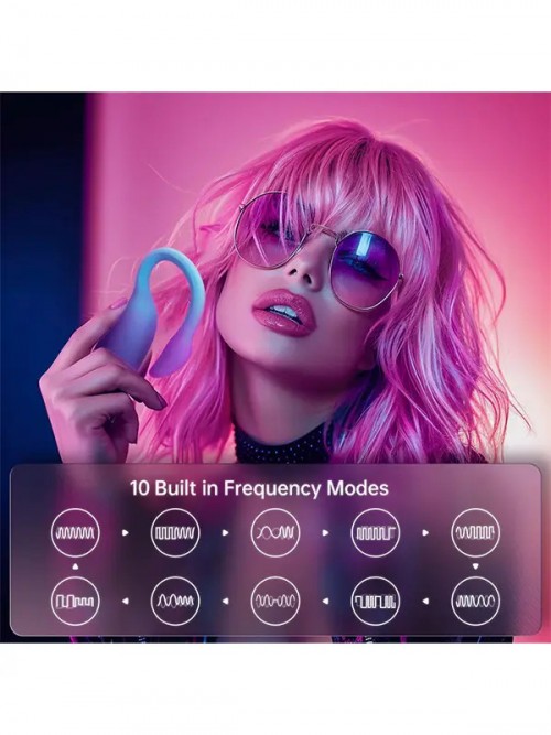 Magic Flamingo Max Çiftler için Giyilebilir Telefon Kontrollü Vibratör Mavi 6