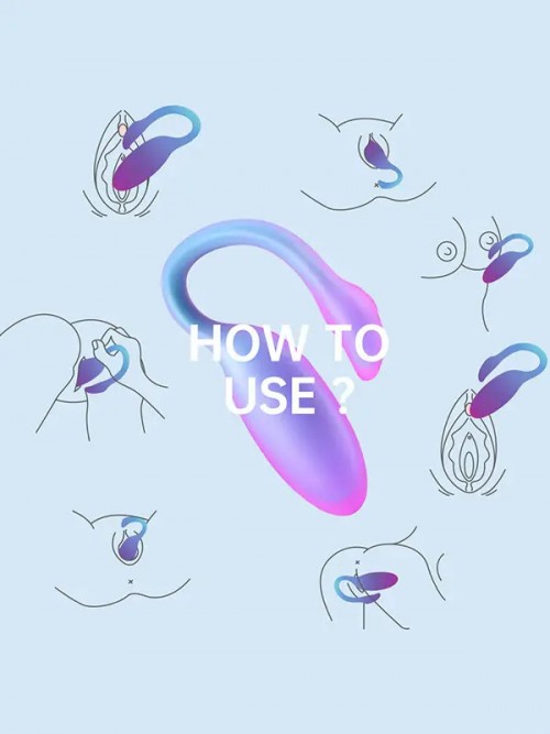 Magic Flamingo Max Çiftler için Giyilebilir Telefon Kontrollü Vibratör Mavi Ek Resim