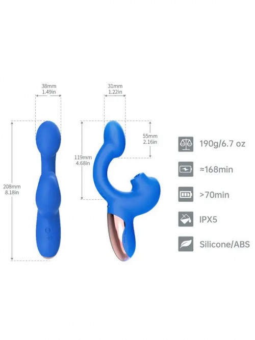 Magic Ponder Telefon Kontrollü Hareket Algılama Özellikli Çift Uyarımlı Vibratör 6