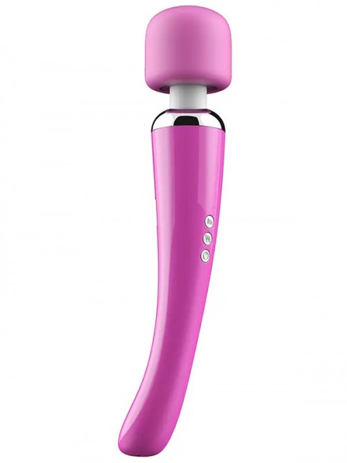 Yeni Curved Elegance Magic Wand Masaj Cihazı Şarjlı Pembe 3
