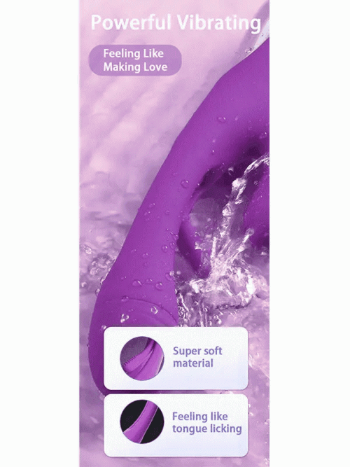 G Spot ve Klitoris Uyarıcılı Okşama Hareketli Şarjlı Rabbit Vibratör 3