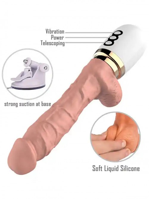 İleri Geri Hareketli Şarjlı Uzaktan Kumandalı Isıtmalı Seks Makinesi 4