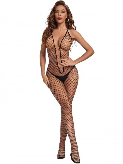 NOXXX Ağı Açık Geniş Fileli Dekolte Vücut Çorabı 5