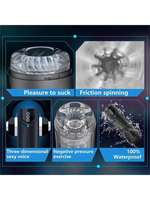 NOXXX CycloPulse Dönme ve Emiş Modlu Şarjlı Mastürbatör 5