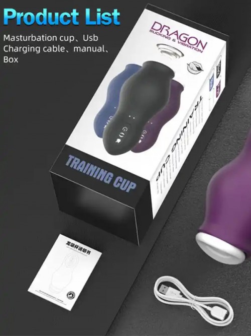 NOXXX Dragon Kiss Titreşimli Emmeli Şarjlı Güçlü Kupa Mastürbator 6