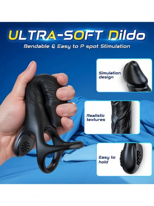 NOXXX DualDrive Uzaktan Kumandalı Çift Penetrasyonlu Penis Halkası ve Klitoris Uyarıcı Vibratör Ek Resim