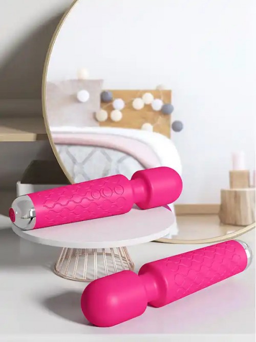 NOXXX Güçlü Şarjlı Wand Masaj Vibratörü 28 Fonksiyonlu Pembe 5