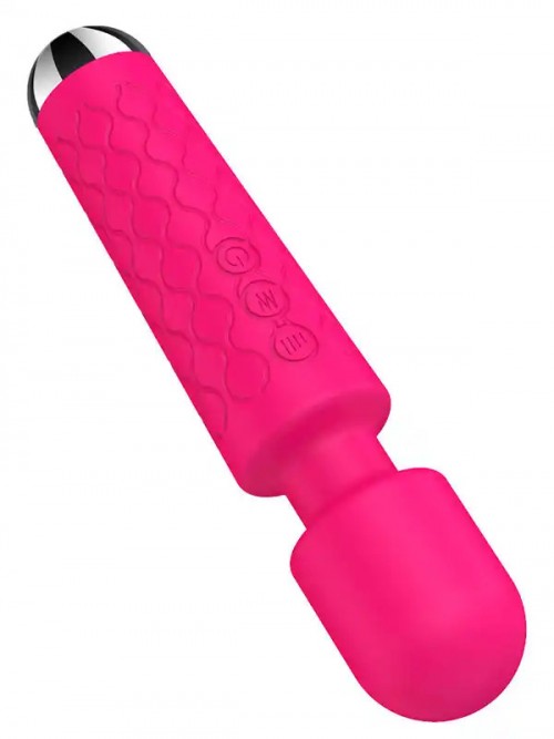 NOXXX Güçlü Şarjlı Wand Masaj Vibratörü 28 Fonksiyonlu Pembe 2