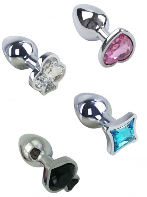 NOXXX Poker Çelik Anal Plug Değiştirilebilir Başlıklı Set Küçük Boy 2