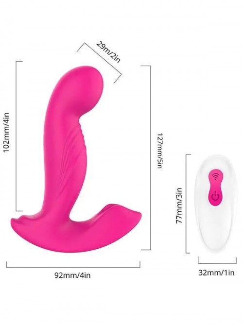 Prog Giyilebilir Şarjlı Uzaktan Kumandalı Döner Başlı Klitoris Uyarıcılı Anal Vibratör 4