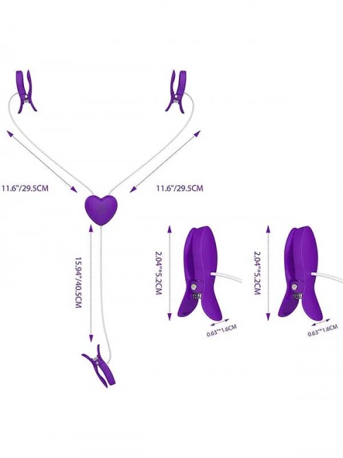 Titreşimli Şarjlı Vajina ve Göğüs Klipsi 3’lü 3