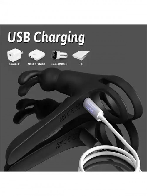 Tusky Şarjlı Titreşimli Penis Halkası 6