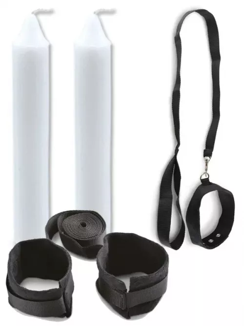 Aşk Tasmalı ve Mumlu Fetiş Set