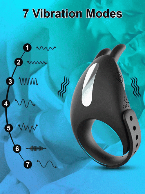 Boyutu Ayarlanabilir 7 Fonksiyonlu Şarjlı Penis Halkası 3