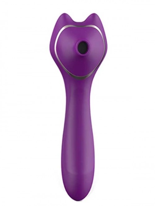 Çift Taraflı Kullanılabilir Klitoral Emiş ve İtme Hareketli Vibratör
