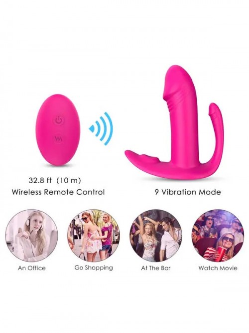 Didi Çiftler İçin Giyilebilir Şarjlı Uzaktan Kumandalı Vibratör 4