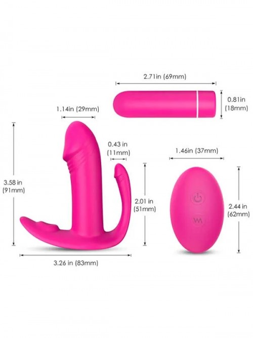 Didi Çiftler İçin Giyilebilir Şarjlı Uzaktan Kumandalı Vibratör 6