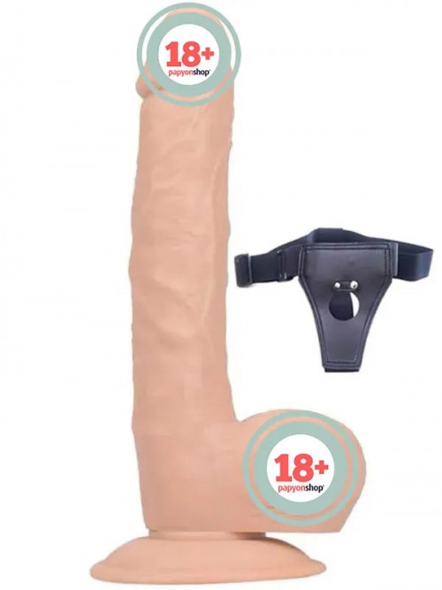 NOXXX İçi Dolu Belden Bağlamalı Realistik Penis 23 cm