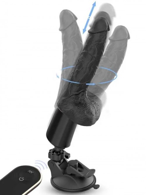 Isıtmalı İleri Geri ve Dönme Hareketli Şarjlı Uzaktan Kumandalı Vantuzlu Sex Makinesi 3