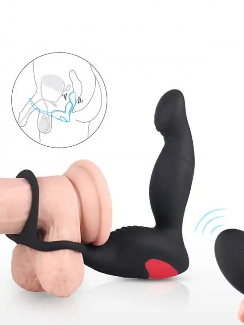 Langer-RTC Prostat ve Penis Halkalı Şarjlı Uzaktan Kumandalı Anal Vibratör 2