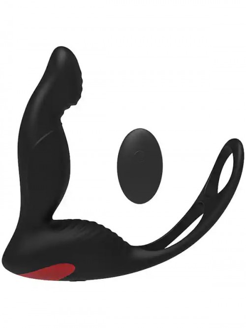 Langer-RTC Prostat ve Penis Halkalı Şarjlı Uzaktan Kumandalı Anal Vibratör