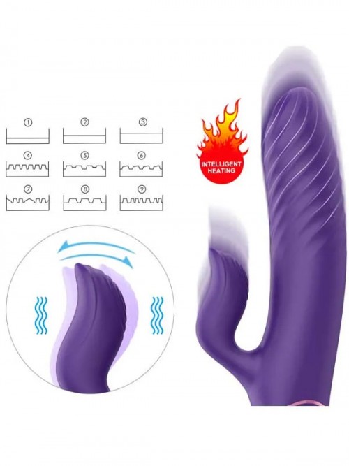 Lighter Isıtmalı İleri Geri Hareketli Şarjlı G-Spot Vibratör 21 cm 3