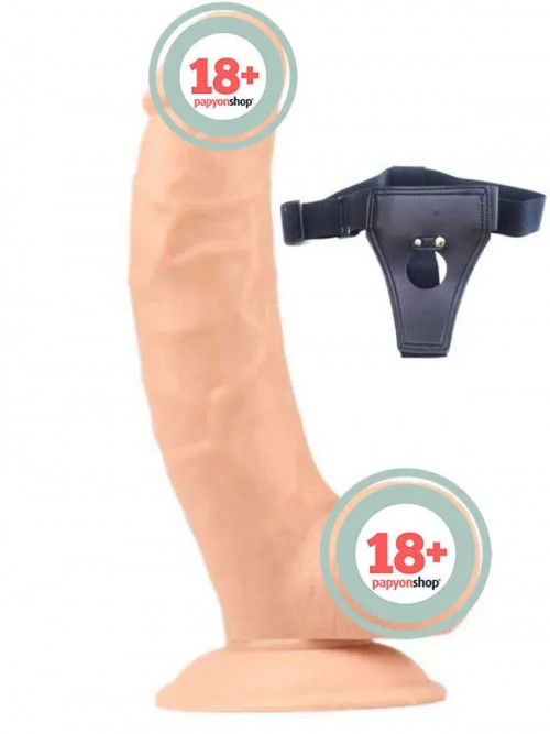 NOXXX Belden Bağlamalı Realistik Dildo İçi Dolu 21 cm
