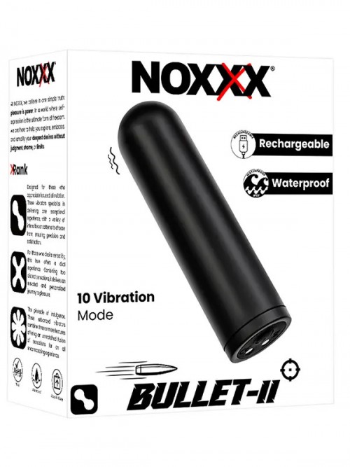 NOXXX Bullet-2 Şarjlı Ultra Güçlü Mini Vibratör 7.5cm 5