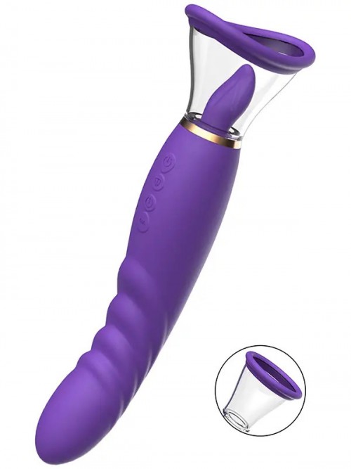 NOXXX Charoite Yalama ve Emme Özellikli Çift Taraflı Vibratör 5