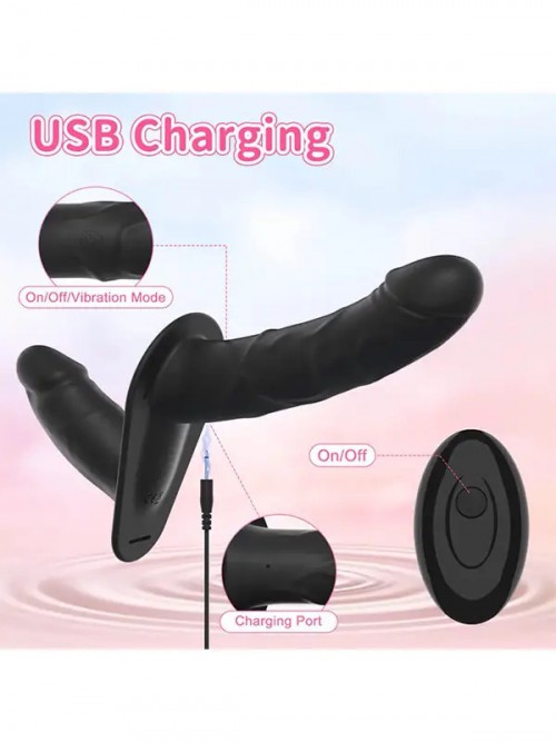 NOXXX Dominate Series Uzaktan Kumandalı Titreşimli Çift Taraflı Strapon 5