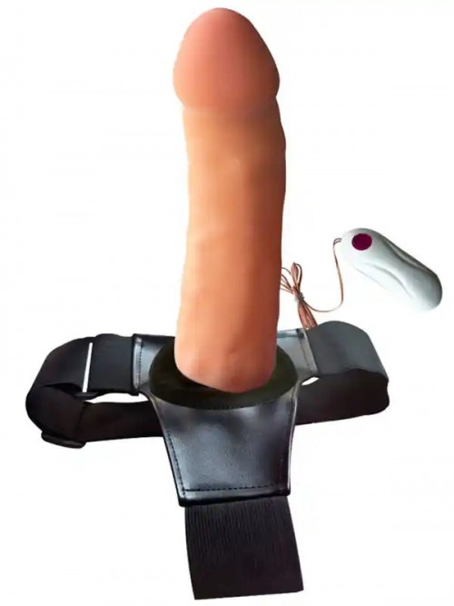 NOXXX İçi Boş Titreşimli Belden Bağlamalı Realistik Penis 21 cm 2