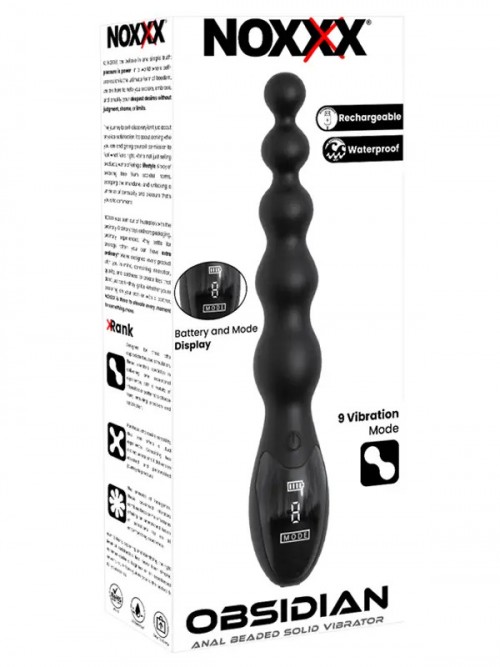 NOXXX Obsidian Solid Boncuklu Anal Şarjlı Vibratör Ek Resim