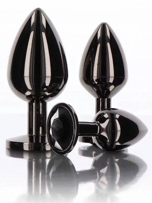 NOXXX Siyah Elmas Mücevherli Alüminyum Anal Fiş Küçük 3