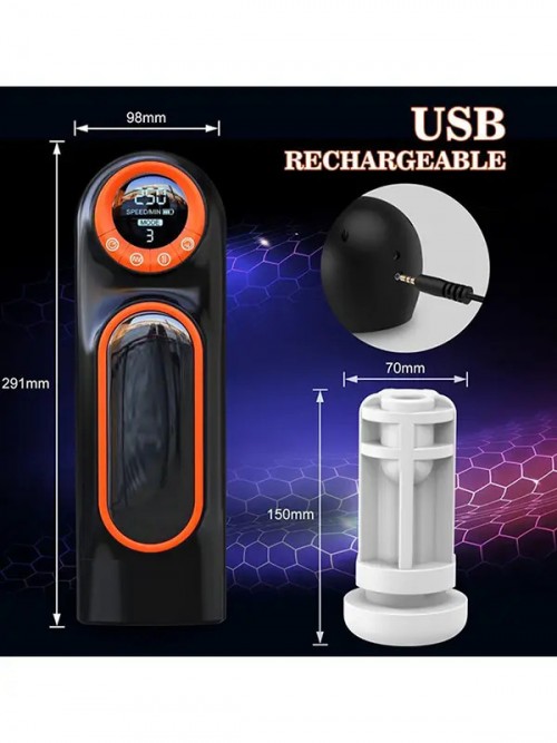 NOXXX ThrustJet İleri Geri Hareketli Emiş ve Ses Özellikli Mastürbatör Ek Resim