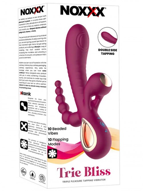 NOXXX Trie Bliss Üç Motorlu Anal Titreşim ve Parmak Hareketli Vibratör 6