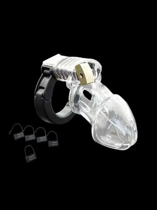 Transparan Chastity Cage Ayarlanabilir Penis Kilidi 2