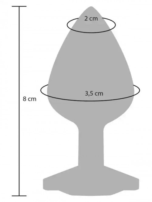 Silikon Taşlı Anal Plug Medium Pembe 3