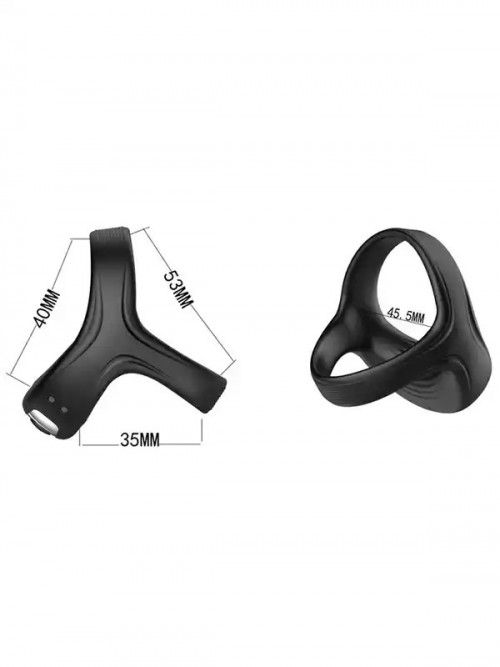 NOXXX Titreşimli Şarjlı 10 Fonksiyonlu Testis ve Penis Halkası Ek Resim