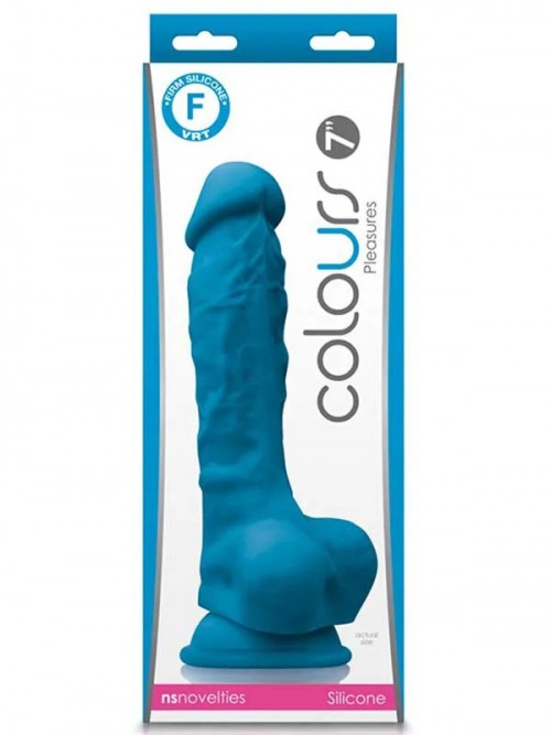 NS Novelties Colours Pleasures 7″ Realistik Dildo 18 cm Mavi 3