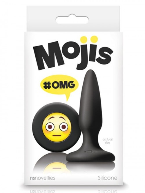 Moji’s OMG Mini Silikon Plug Emoji Yüzü Siyah 2