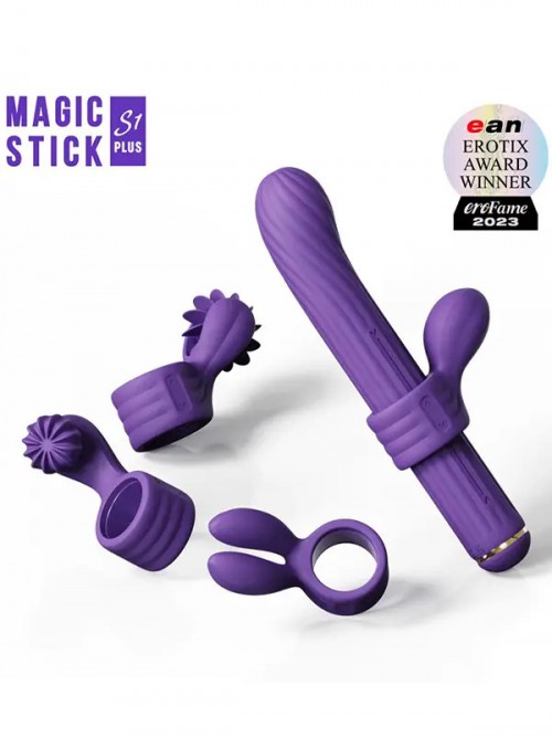 Magic Stick S1 Plus 4 Farklı Başlıklı Çok Fonksiyonlu Vibratör