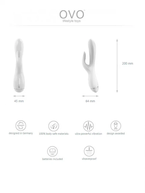 Ovo K3 Rabbit Vibratör White 3